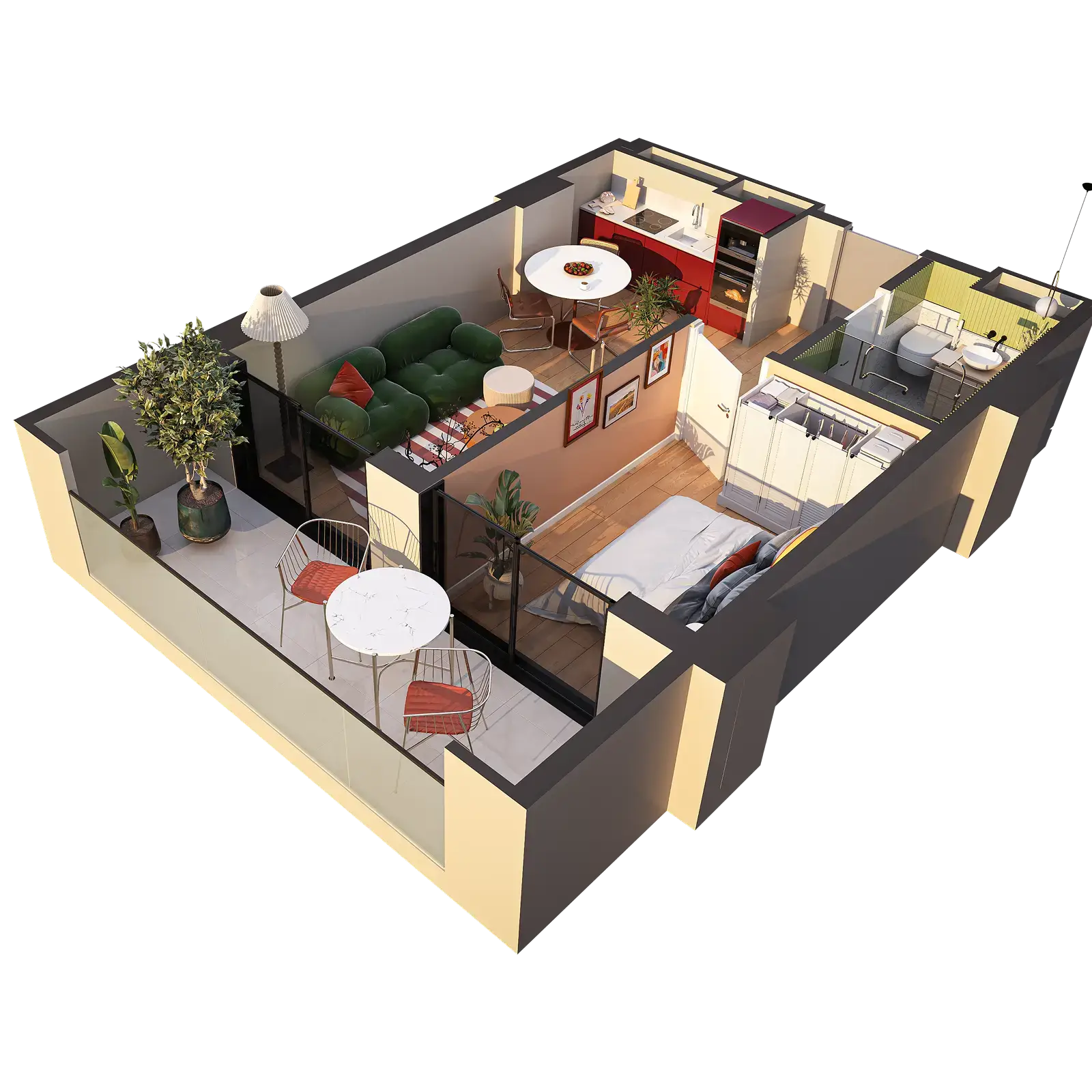 ბინა 136 — 3D ხედი