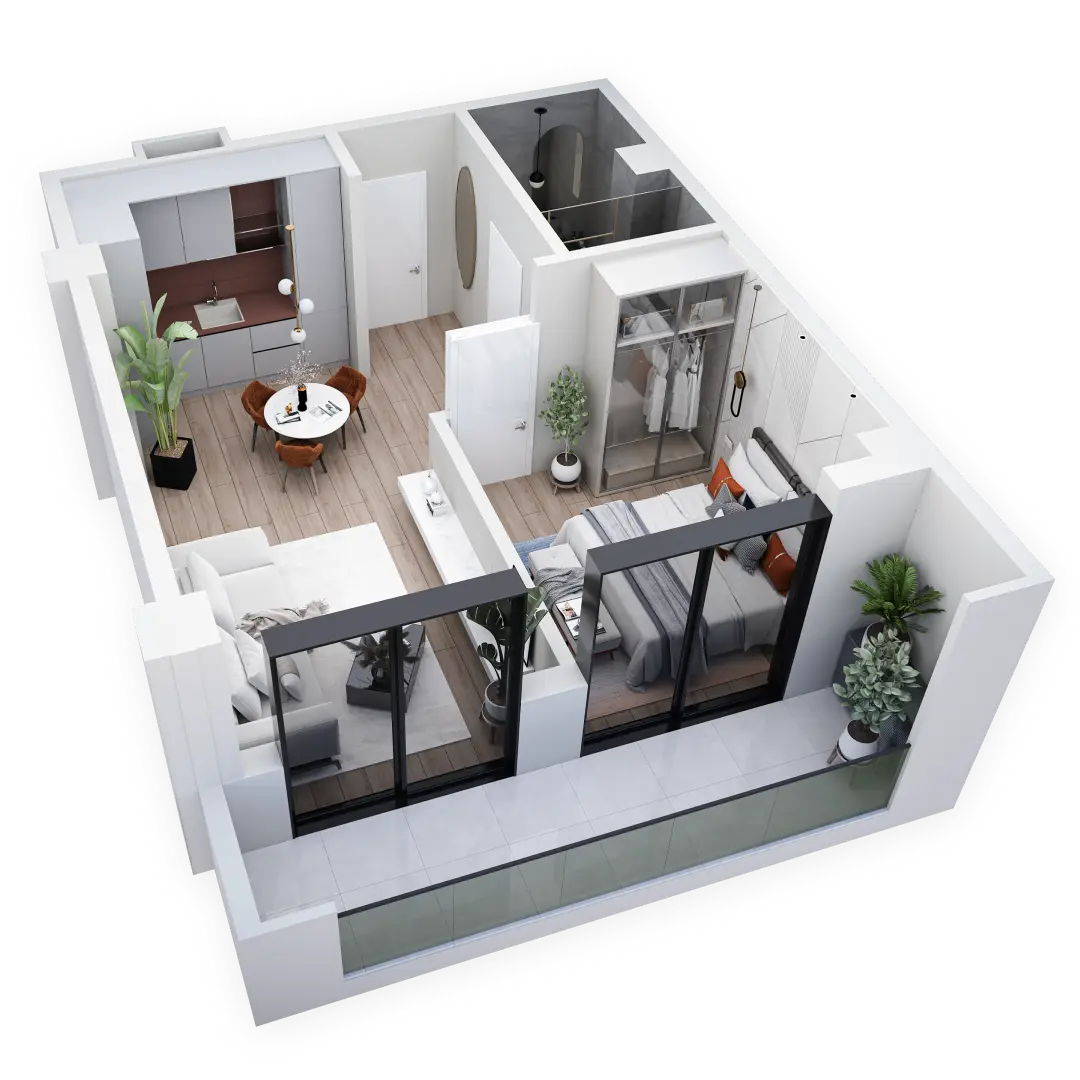 ბინა C125 — 3D ხედი