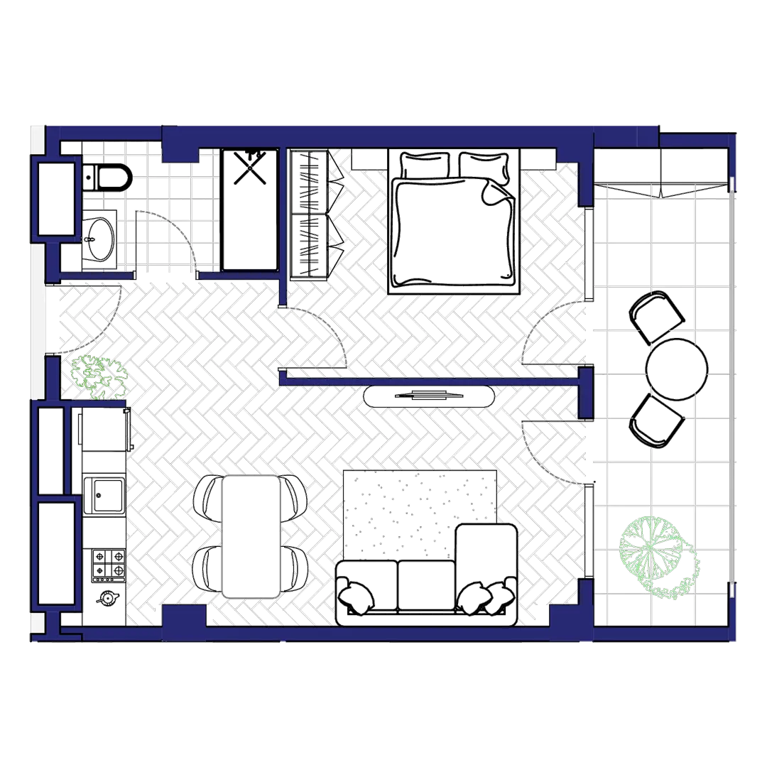 ბინა 208 — გეგმა